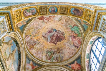 ceiling painting santa maria in trastevere